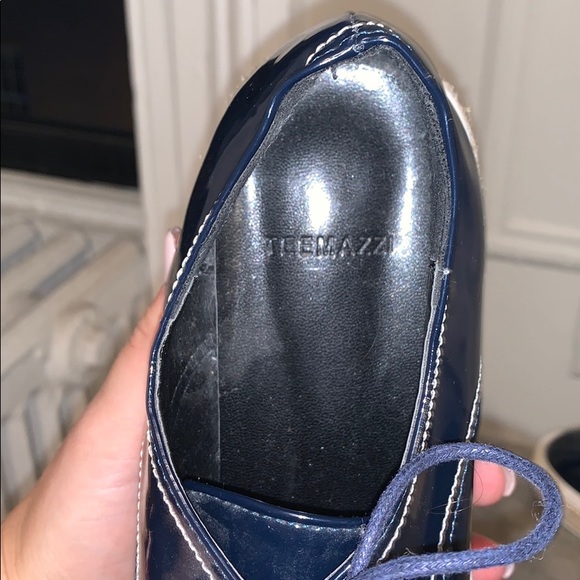 Navy patent leather platform loafers - Picture 7 of 7